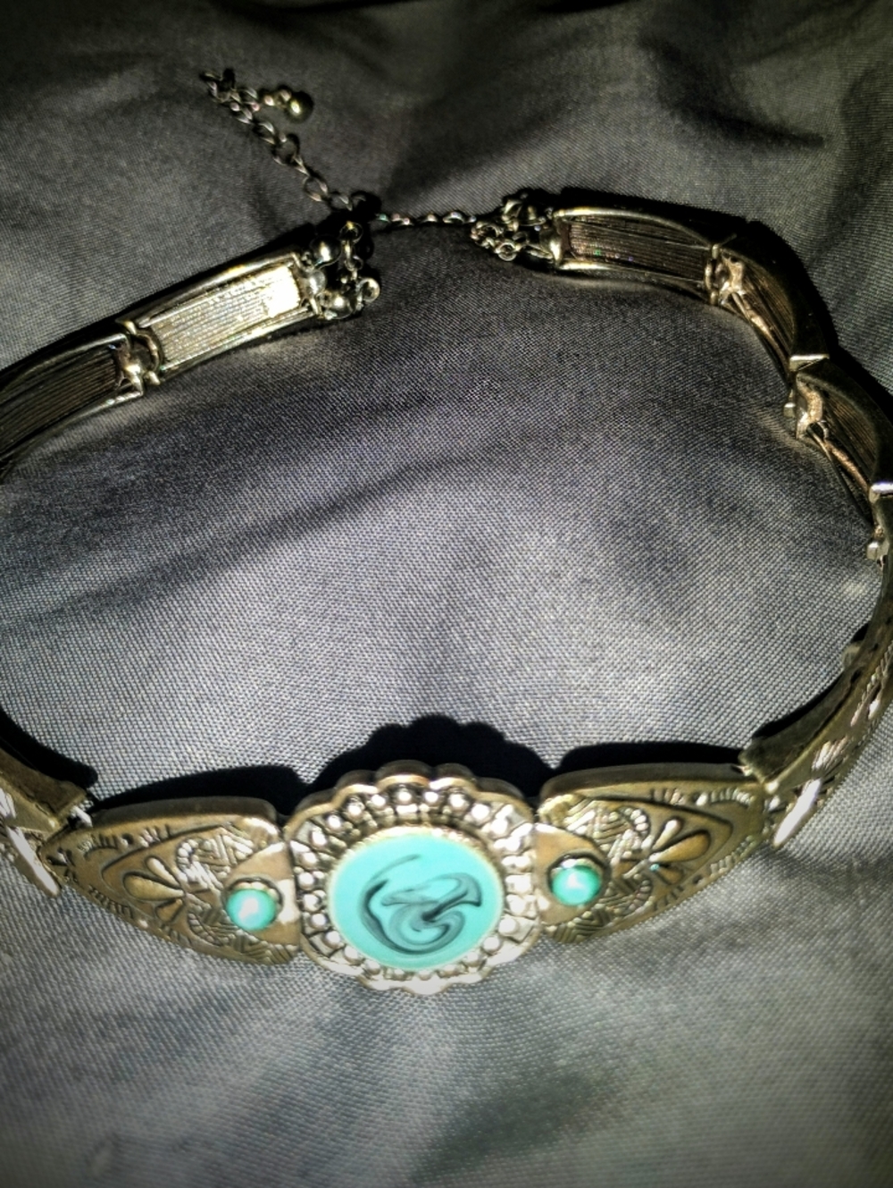Southwestern Style Bell Trading Post Choker necklace